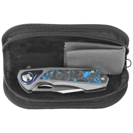Remette RT-Saker Falcon Knife Gray Titanium / Carbon Fiber, Manual Fine Grinding Satin S45VN (ASTP-1)