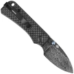 Nóż składany Civivi Baby Banter Twill Carbon Fiber overlay on Black G10, Black Hand Rubbed Damascus by Ben Petersen (C19068S-DS1)