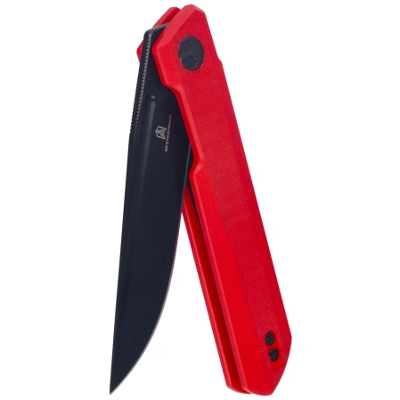 Nóż składany Bestechman Dundee Red G10, Black PVD D2 by Ostap Hel (BMK01L)