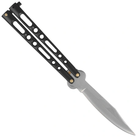 Martinez Albainox Balisong Knife Black Zamak, Mirror 3Cr13Mov (02053-N)