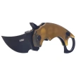 Kubey Jaw Pikal Knife Yellow Ultem, Blackwashed 14C28N by MUZI Design (KU440E)