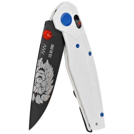ANV A100 BB Limited Edition No 26/100 Knife White GRN, Black DLC Sleipner (ANVA100-036)