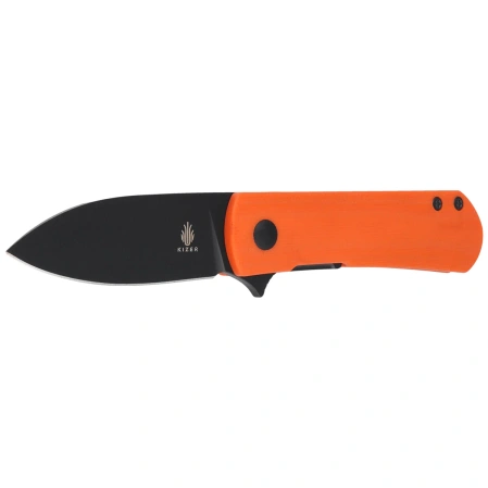 Kizer Yorkie Knife Orange G10, Black PVD Nitro-V by Ray Laconico (V3525A2)