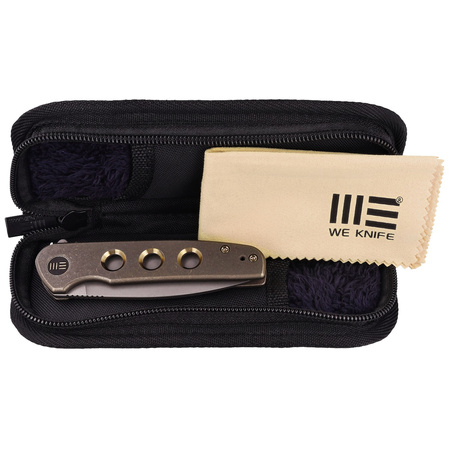 Nóż składany WE Knife Shakan LE No 172/210 Bronze Titanium, Gray Stonewashed CPM 20CV (WE20052B-2)