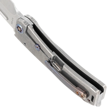 Medford Marauder-H D/P Knife Tumbled Titanium, Flamed HW/Clip, NP3 Breaker, Tumbled S45VN by Greg Medford (MK045STD-01TM-TFCF-BN)