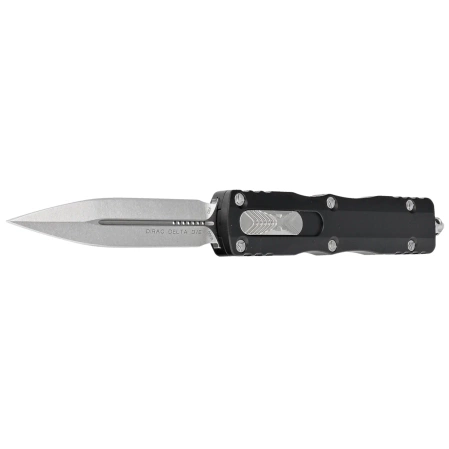 Nóż automatyczny OTF Microtech Dirac Delta D/E Black Aluminium, Stonewashed by Tony Marfione (227-10)