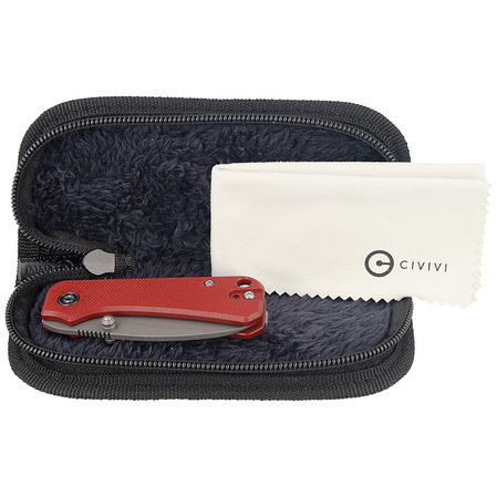 CIVIVI Knife Baby Banter Burgundy G10, Gray Stonewashed by Ben Petersen (C19068S-6)