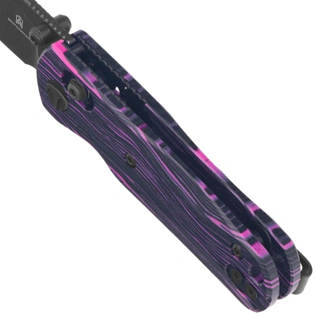 Bestechman Sprite Knife Black-Purple G10, Black Stonewashed M390 (BMK21E)