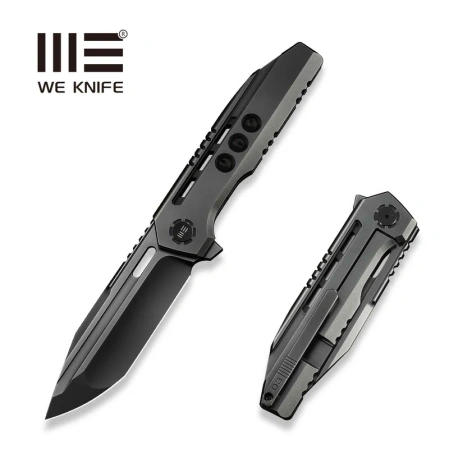 Nóż składany WeKnife Gunwale LE ???/200 Polished Gray Titanium, Polished Gray M390 (WE24048-2)