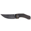 CIVIVI Knife Lazar Black Brass, Black Damascus by Elijah Isham (C20013-DS2)