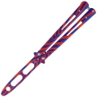 Nóż treningowy motylek Third Decor Habitat Balisong Blue-Red Steel,  Blue-Red 420 (TH-K3103)