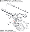 Sprężyna spustu i blokady 0.7mm Pietta 1873 SA Peacemaker (SAA5287)