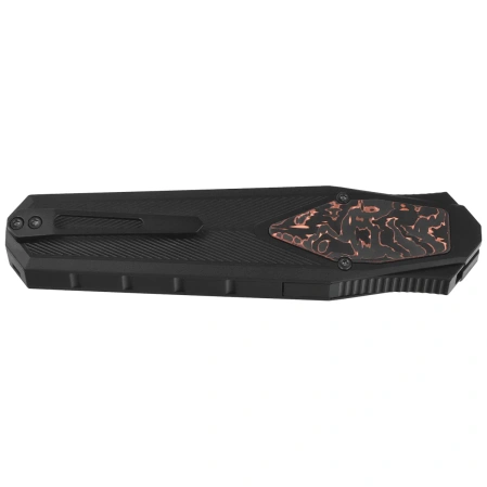 Remette RT-Swordfish T Knife Black Aluminum/Copper Carbon Fiber, Titanium Black Stonewashed S35VN (ZL103D15)