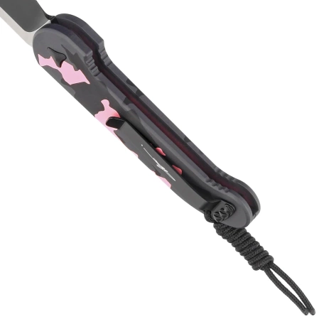 Microtech LUDT S/E Signature Automatic Knife Pink Camo Aluminum, Black M390 by Tony Marfione (135S-1PKCS)