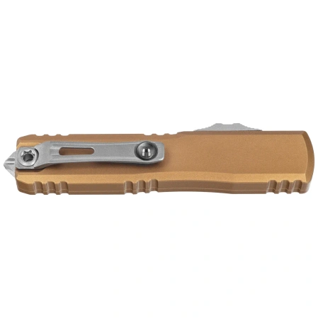 Microtech Ultratech Gen IV S/E OTF Knife Tan Aluminum, Stonewashed M390MK by Tony Marfione (11214-10TA)