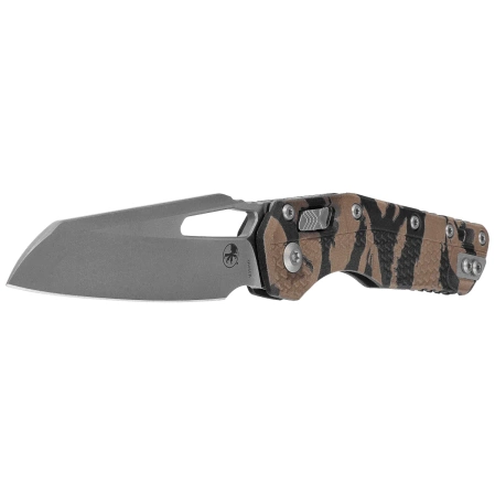 Microtech MSI S/E Knife Tiger Stripe Camo Tri-Grip Polymer, Apocalyptic M390MK by Tony Marfione (210T-10APPMTRC)