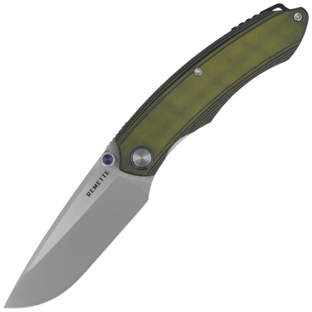 Remette Wild Species GC103 Knife Green G10, Fine Hand Grinding 14C28N