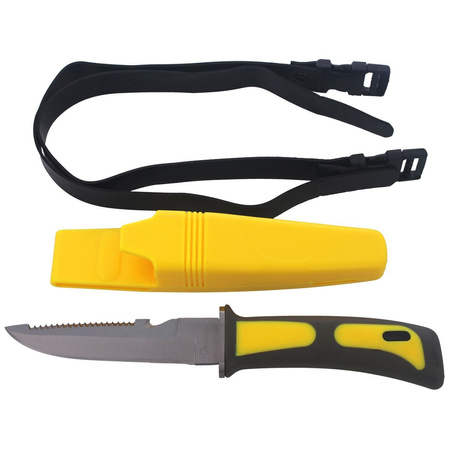 Martinez Albainox Diving Knife Yellow ABS, Satin (31333-AM)