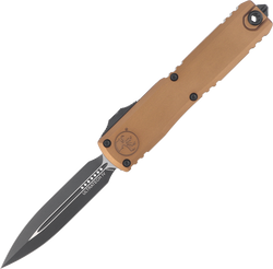 Microtech Ultratech Gen IV D/E OTF Knife Tan Aluminum, Black M390MK by Tony Marfione (11224-1TA)