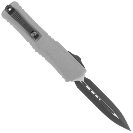 Microtech Combat Troodon Gen III D/E OTF Knife Natural Clear Aluminum, Black M390MK by Tony Marfione (1142-1NC)