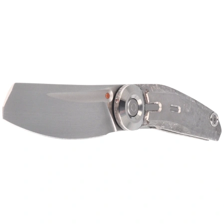 Reate VK-CLU Knife Gray Crystalized Titanium, Hand Rubbed Satin Elmax by Vulpex Knives
