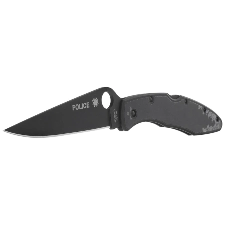 Nóż składany Spyderco Police Black TiCN Stainless Steel, Black TiCN VG-10 by Sal Glesser (C07BKP)