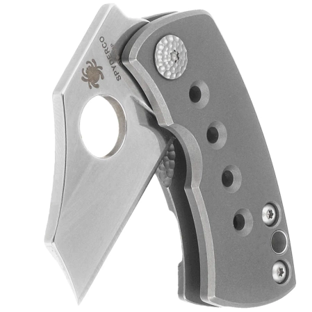 Nóż składany Spyderco McBee Gray Titanium, Stonewashed CTS XHP by Jonathan McNees (C236TIP)