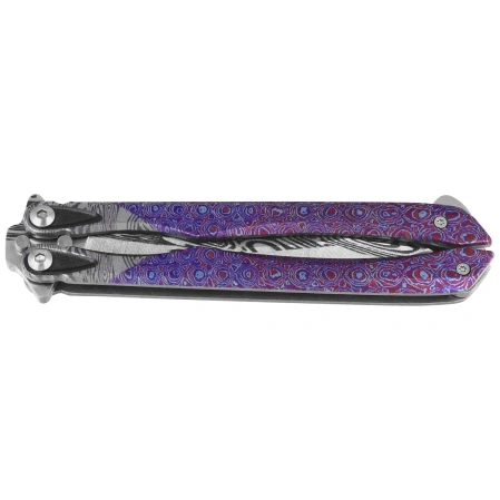 Martinez Albainox Balisong Knife 3D Purple Steel, 3D Pattern 3Cr13Mov (02256)