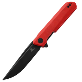 Bestechman Dundee Knife Red G10, Black PVD D2 by Ostap Hel (BMK01L)