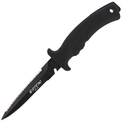 Nóż nurkowy MAC Torpedo 11 BE Black PP-TPE, Black Idroglider W 1.4060