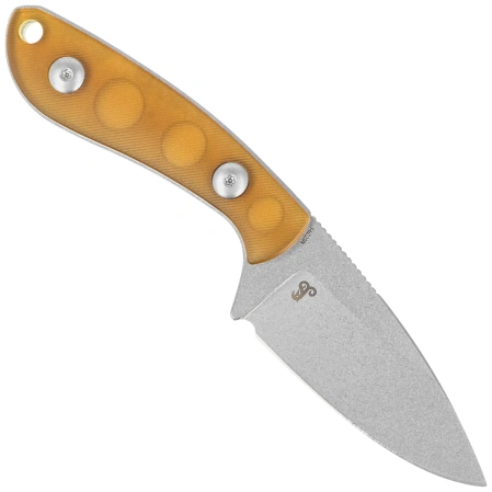 Kubey Bloom Knife Yellow Ultem, Beadblasted 14C28N by Scott Halpern (KU411C)