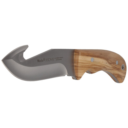 Muela Bisonte-11.OL Olive Wood Knife, Satin X50CrMoV15