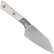 Microtech Santoku 4.2'' Kitchen Knife Titanium Bolster/Ivory G10, Stonewashed M390MK (3300B-10IV)