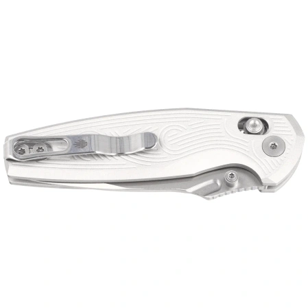 Kizer Khamsin Knife Silver Aluminum, Satin Nitro-V by Maksim Epifantsev (V3791A3)
