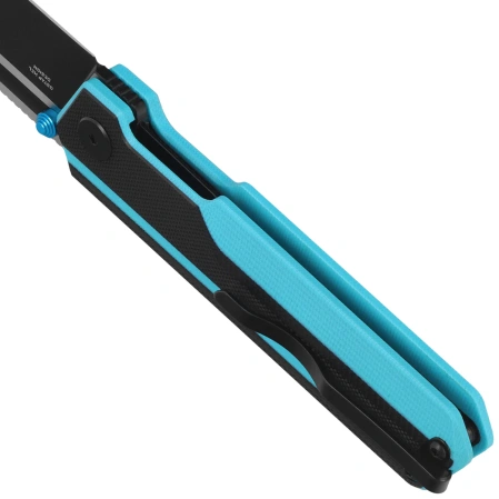 Bestech Tardis Black/Sky Blue G10, Black DLC/Satin D2 by Ostap Hel Knife (BG54F)
