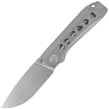 Nóż składany Kubey KB Knives Zephyr Gray Titanium, Silver Bead Blasting M390 by K.C. Spiron (KB470A)