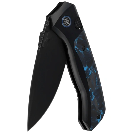 Nóż składany Remette RT-Steed Black Titanium/Black-Blue Carbon Fiber, Black DLC M390 (RTWS-BL)