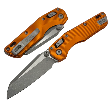 Nóż składany Microtech MSI Ram-Lok Mini S/E Orange Fluted Aluminium, Apocalyptic M390MK by Tony Marfione (210M-10APFLOR)