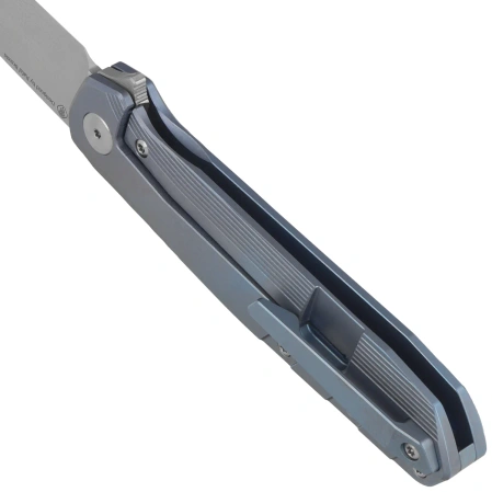 Nóż składany Bestech 9 Blue Titanium, Satin by hand M390 by BrrKnives (BT2408C)