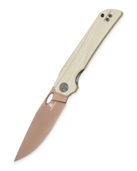 Bestechman Smuga Light Beige G10, Gold PVD AEB-L by Kombou (BMK22D)