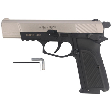 Airgun set 13: Voltran Ekol ES P66 Satin 4.5 mm Pistol, 1400 BBs, 10 CO₂ cartridges, 100 targets