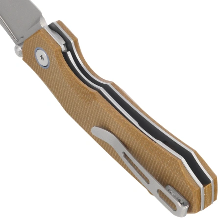 Nóż składany Remette Rhino Micarta, Stonewashed 14C28N (MC26A)