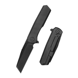 KB Knives Nexus Black DLC Titanium, Black DLC Satin M390 by Panurin Design (KB442C)