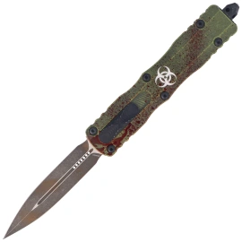 Nóż automatyczny OTF Microtech Dirac Delta D/E Signature Outbreak Deep Engraved Aluminium, Outbreak M390 by Tony Marfione (227-1OBDS)