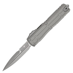 Microtech Ultratech EX-ZBP Bayonet Signature OTF Knife Natural Clear Aluminum, Apocalyptic M390 by Tony Marfione (1120EX-10APNCS)