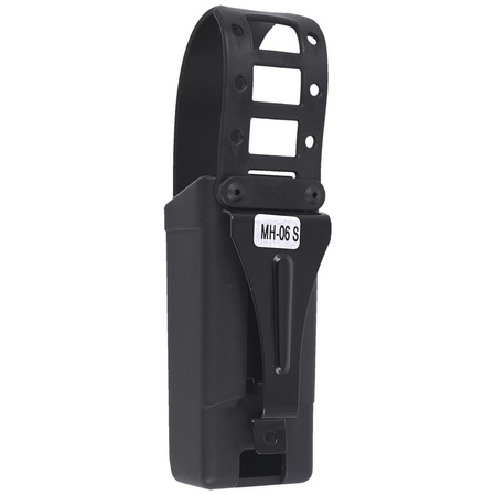 ESP Double-Stack 9 mm / .40 Magazine Pouch with Metal Clip and Safety Strap, Black (MH-64-S)