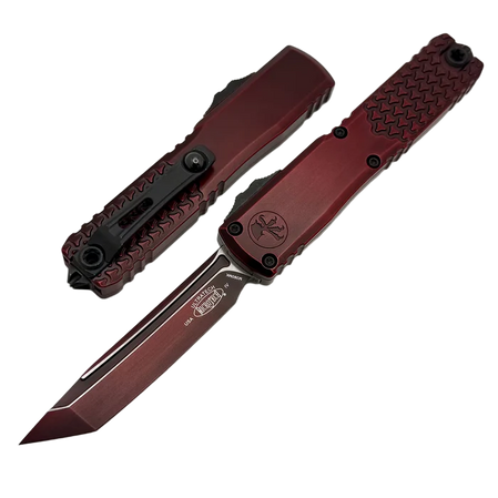 Microtech Ultratech Gen IV T/E OTF Knife Red Abrasion Aluminium, Red Abrasion M390MK by Tony Marfione (11234HT-1RDAA)