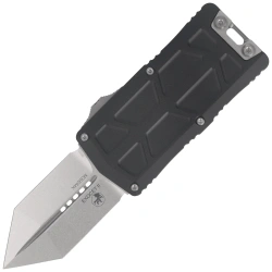 Nóż automatyczny OTF Microtech Exocet II Spartan Black Aluminium, Stonewashed M390MK by Tony Marfione (1155-10)