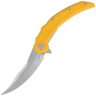 Kubey Crest Knife Yellow G10, Satin 14C28N by Yuze Zhong (KU346C)