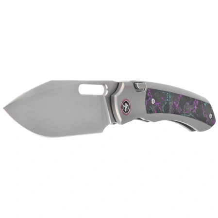 Nóż składany Remette Orca Gray Titanium/Jazzy CamoCarbon, Pearlescent M390 (ORCAJY)